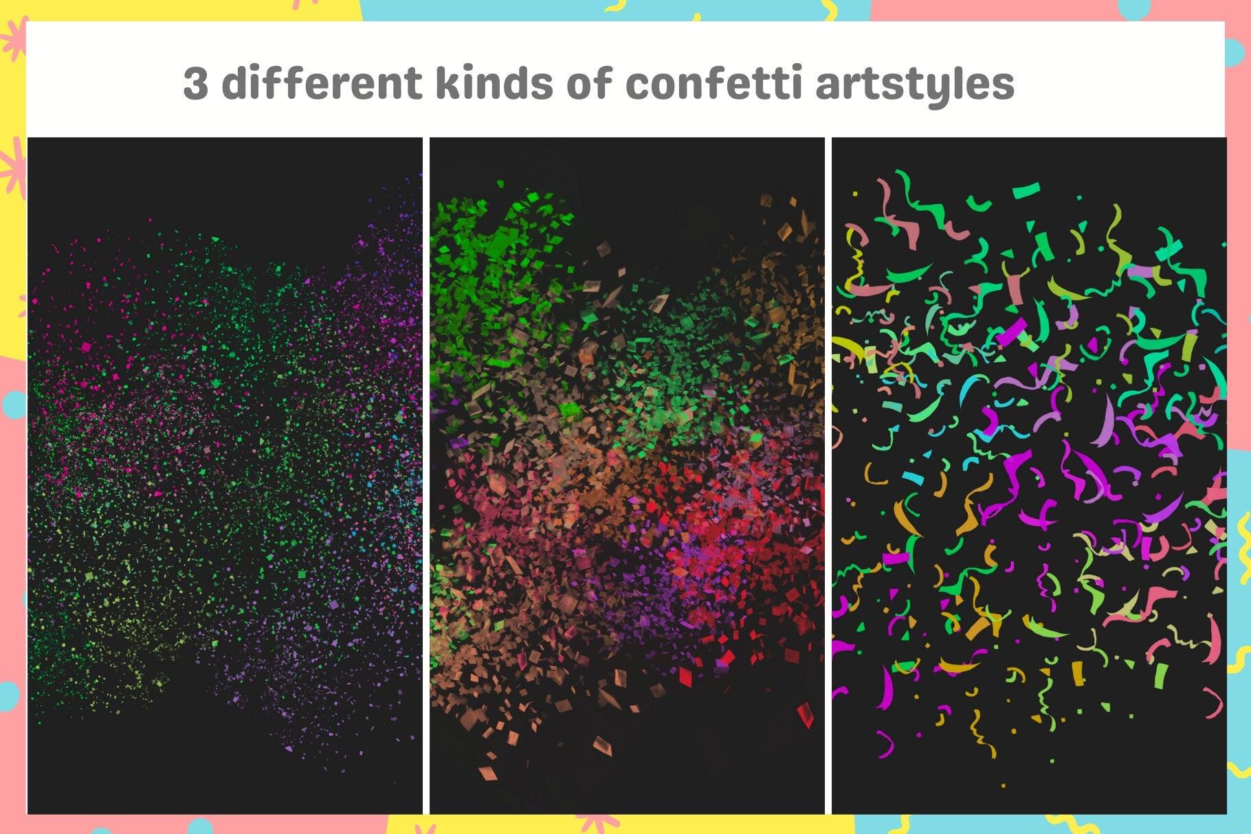 New Year Celebration Party Procreate Brush Pack - Sparklers, Confetti, Fireworks, Christmas Lights, 13 Brushes - Cozy Brushery