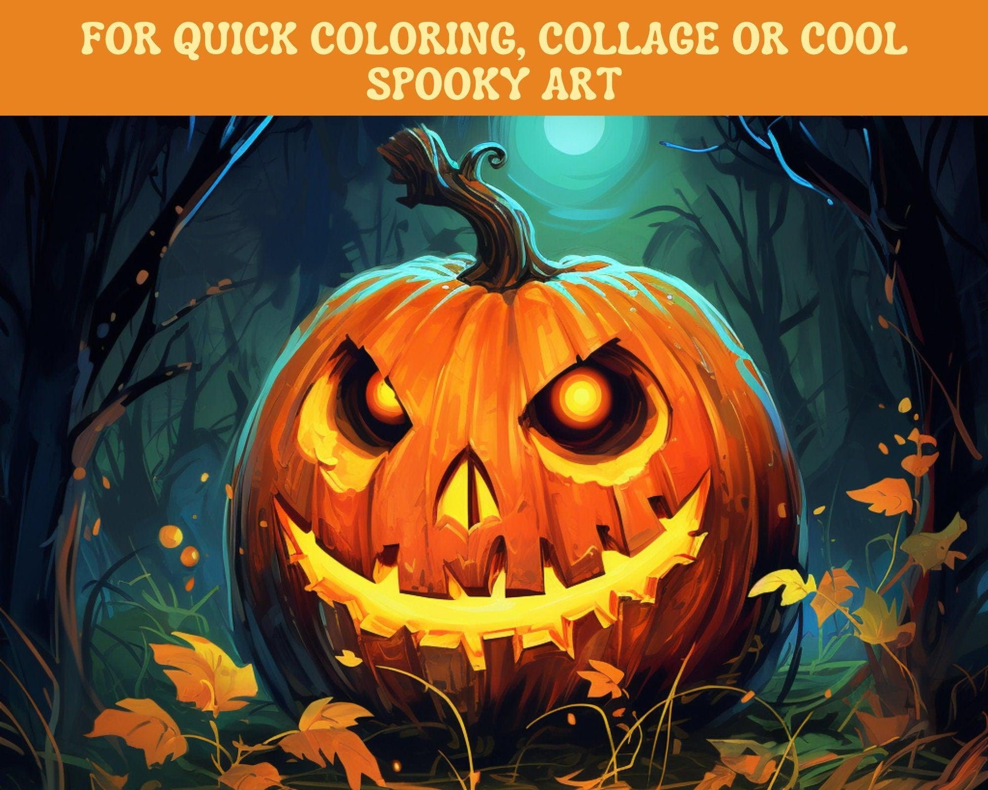 Procreate Halloween Brushes - Cute little pumpkin stamps - Scary spooky Tattoo Reference - Cozy Brushery