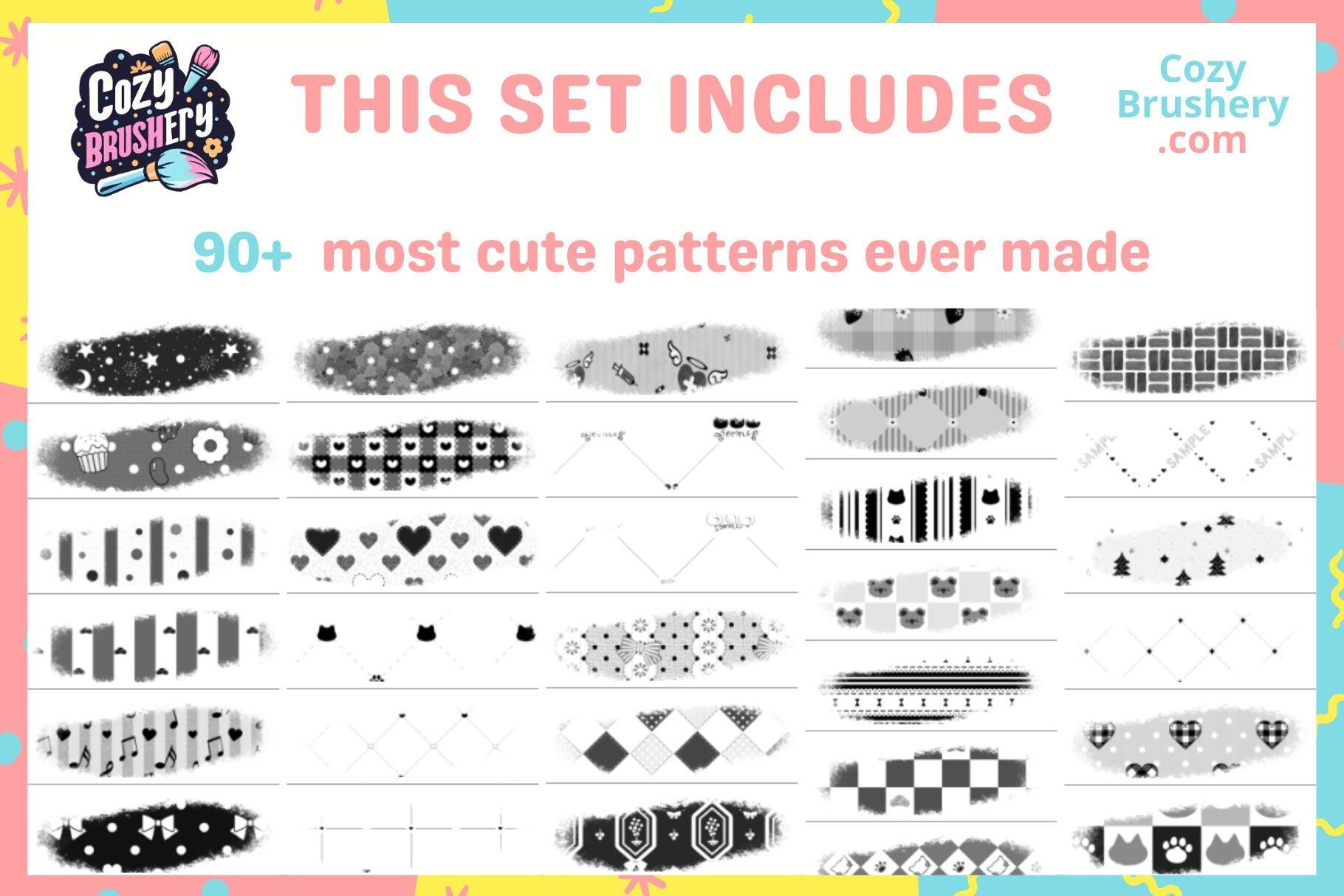Procreate Patterns Seamless, Textures, Halftones, Fabric, Chinese Patterns, Manga Tones - ENTIRE COLLECTION BUNDLE+free future updates - Cozy Brushery
