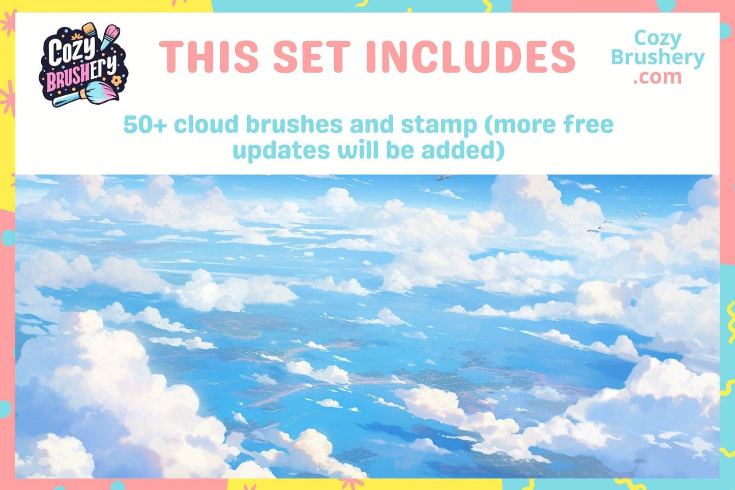 Ultimate Anime & Manga Cloud Brush Pack - 50+ Procreate Brushes for Comics and Realism - Cozy Brushery