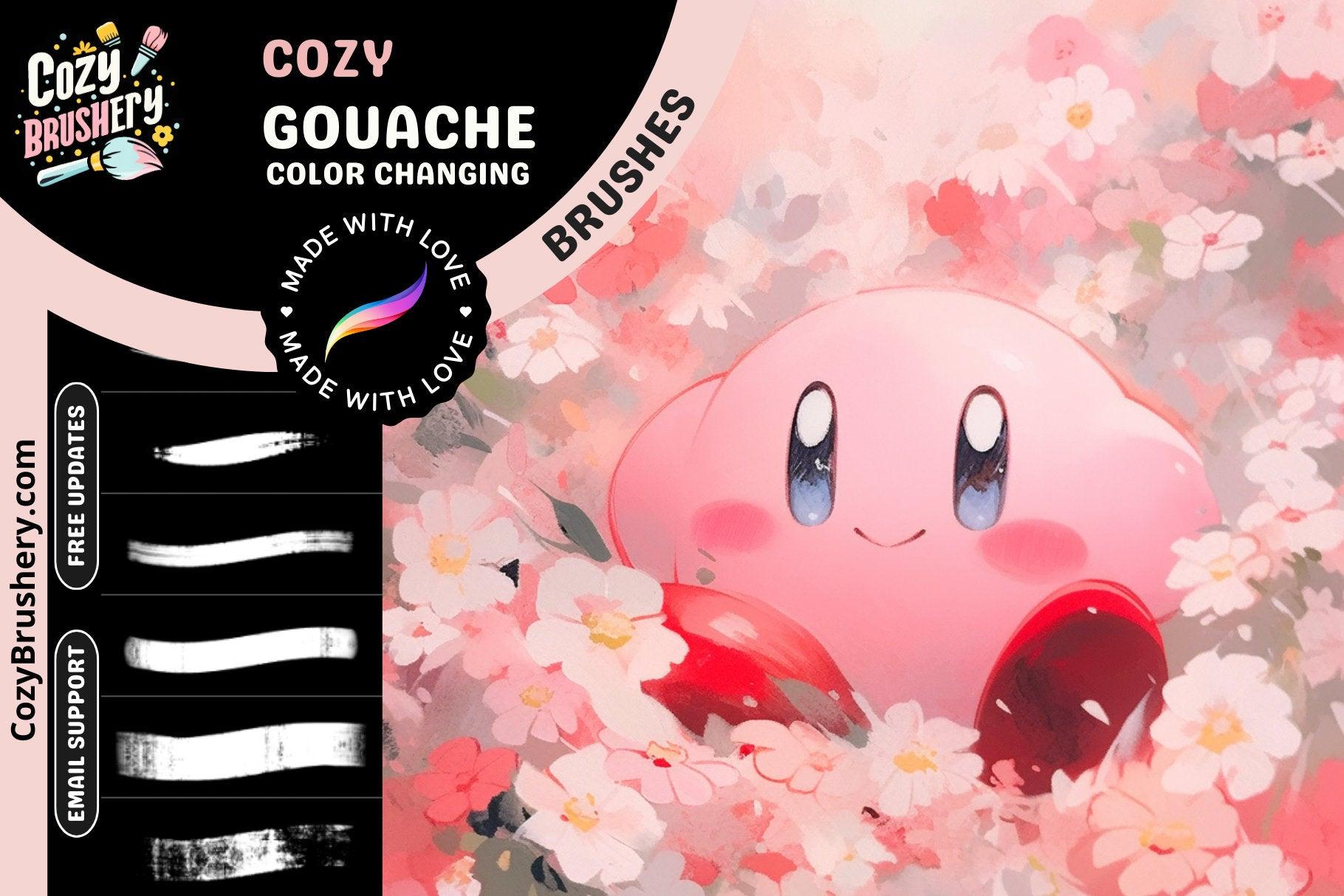 Ultimate Gouache Brush Set for Procreate - 13 Realistic Gouache Texture Brushes for Digital Art, Anime, and Comics - Cozy Brushery