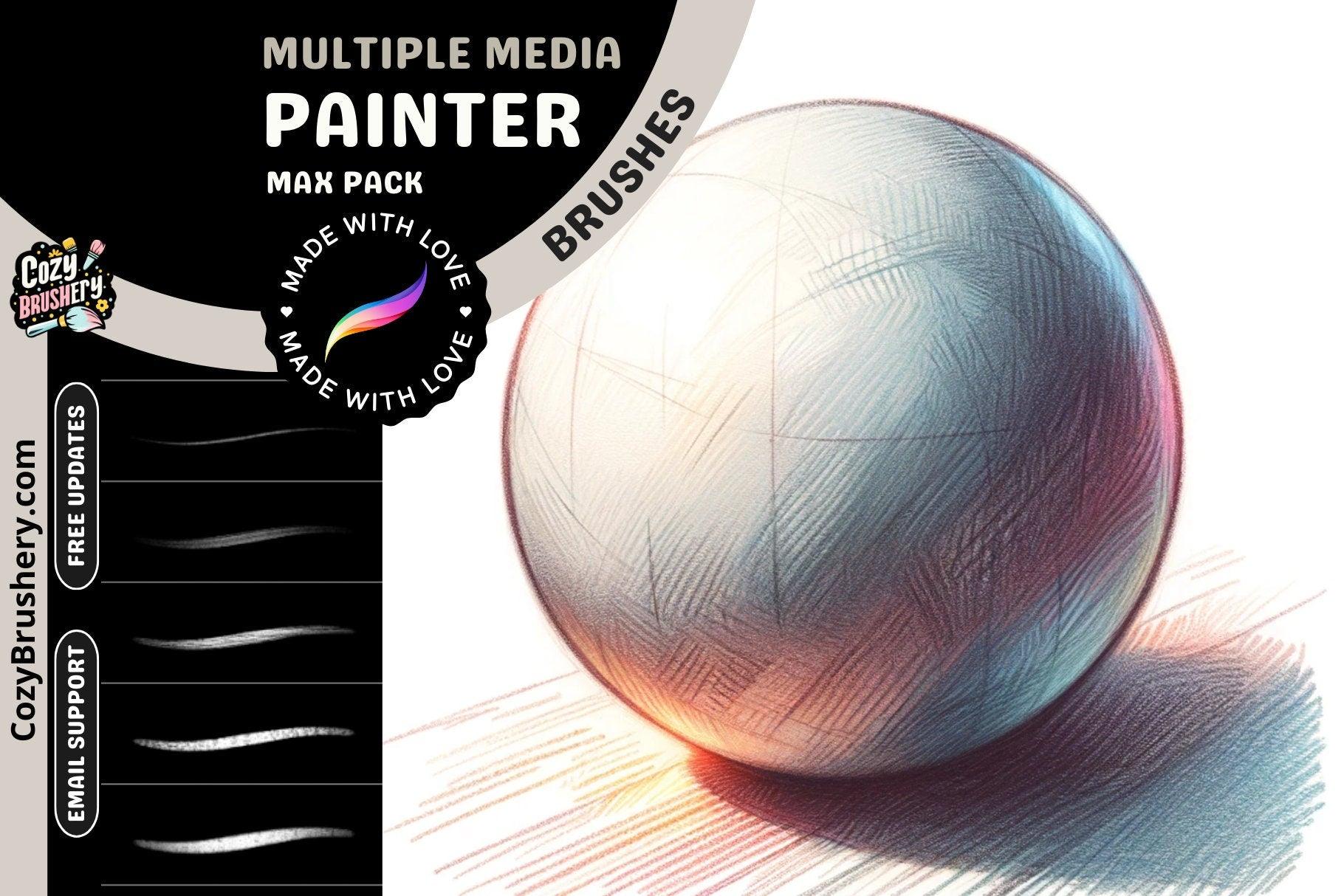 Ultimate Perfect Painter Procreate Brush Set - Oil, Chalk, Crayon, Nature, Pencil, Watercolor, Lineart - Cozy Brushery