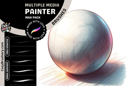 Ultimate Perfect Painter Procreate Brush Set - Oil, Chalk, Crayon, Nature, Pencil, Watercolor, Lineart - Cozy Brushery