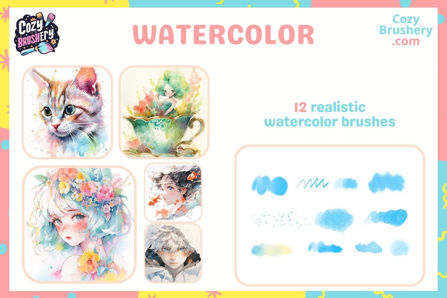 Ultimate Perfect Painter Procreate Brush Set - Oil, Chalk, Crayon, Nature, Pencil, Watercolor, Lineart - Cozy Brushery