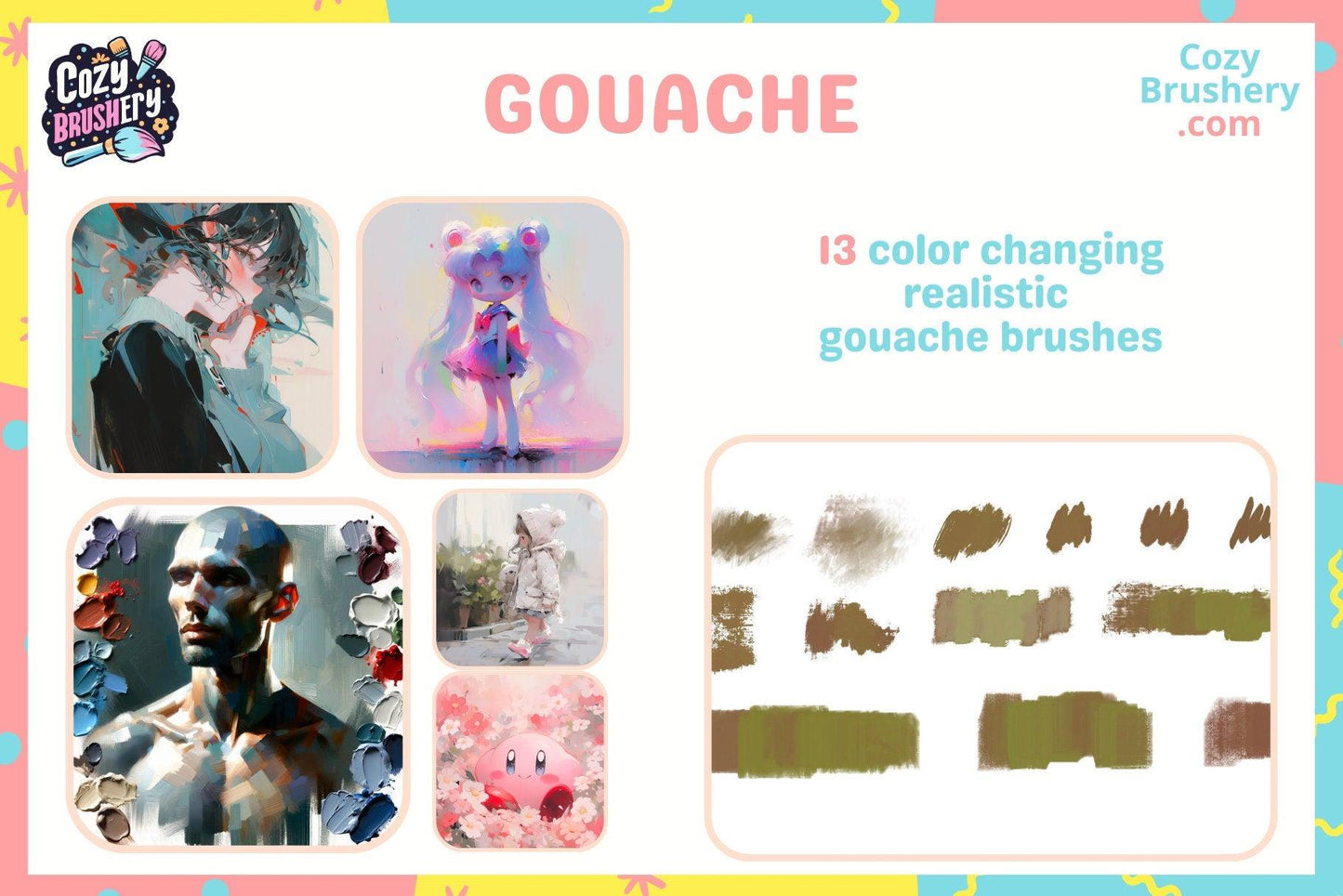 Ultimate Perfect Painter Procreate Brush Set - Oil, Chalk, Crayon, Nature, Pencil, Watercolor, Lineart - Cozy Brushery