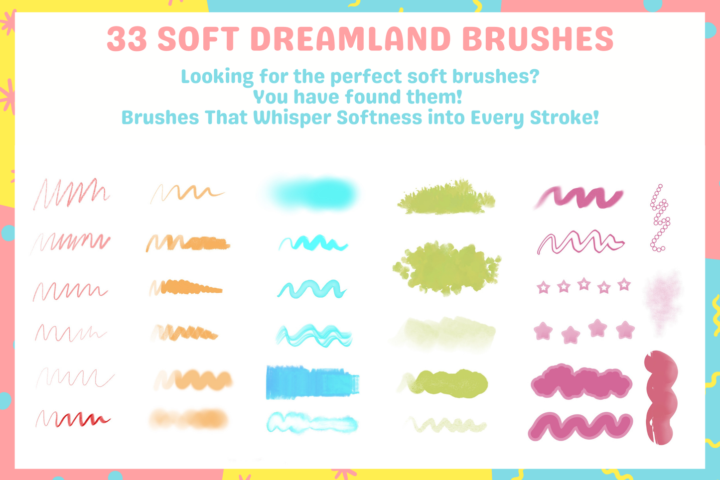 Procreate Soft Pastel Paradise Brushes, Perfect for Aesthetic Art and Cotton Candy Creations, Anime, Manga Style