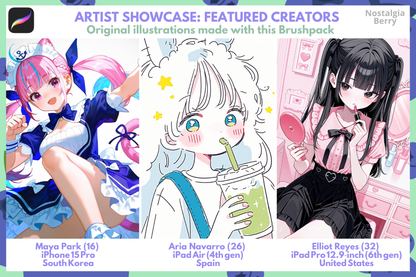 Ultimatives Anime- und Manga-Paket · Über 3500 Procreate-Pinsel