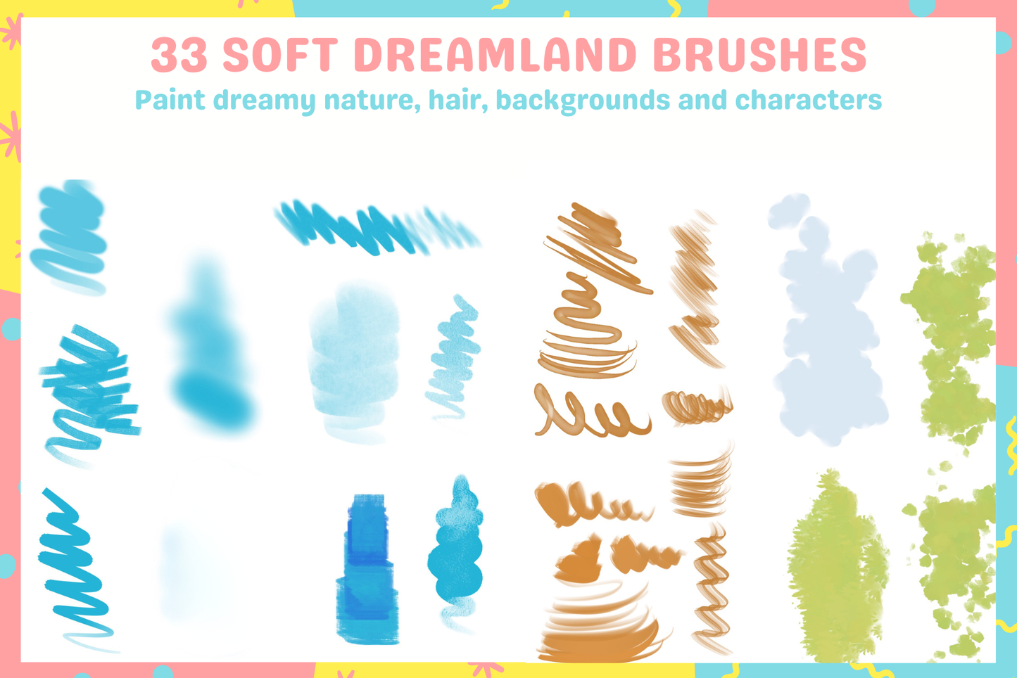 Procreate Soft Pastel Paradise Brushes, Perfect for Aesthetic Art and Cotton Candy Creations, Anime, Manga Style