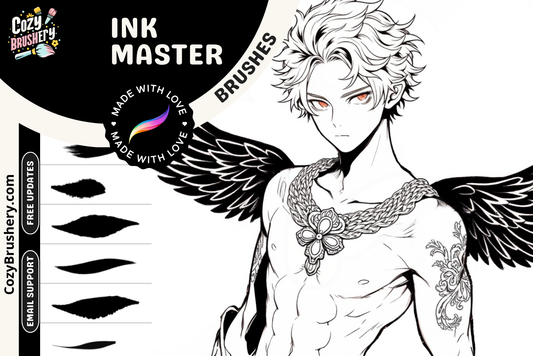 Ink Master, Ultimate Anime Manga Comic Inktober Brushes - Procreate Inking Lineart Collection