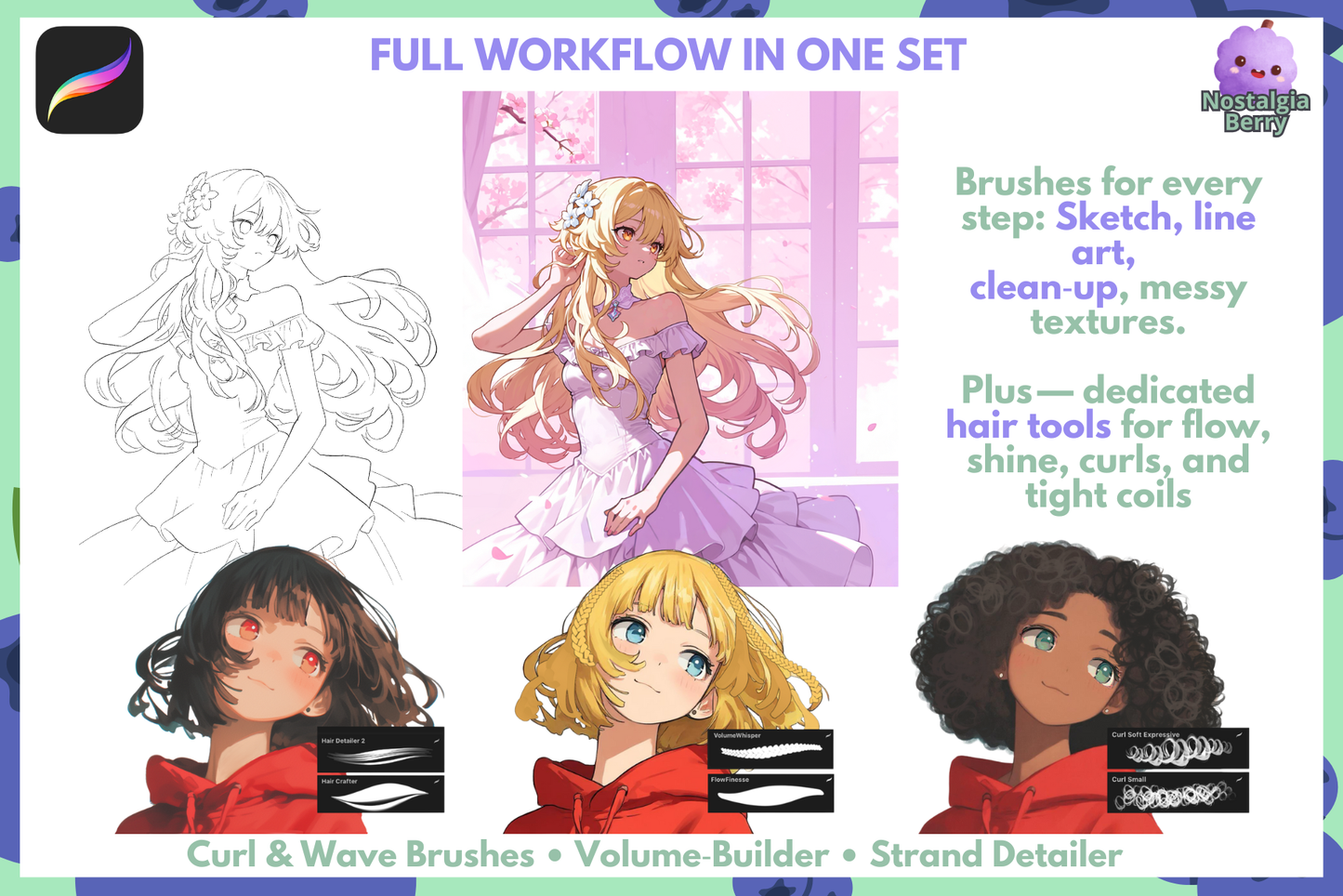 Ultimatives Anime- und Manga-Paket · Über 3500 Procreate-Pinsel