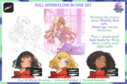 Ultimatives Anime- und Manga-Paket · Über 3500 Procreate-Pinsel