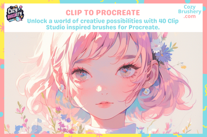 Procreate Brushes: Clip Studio Style Pack, 40 Brushes for Sketching, Lineart, and Painting, Perfect for Anime and Illustrations