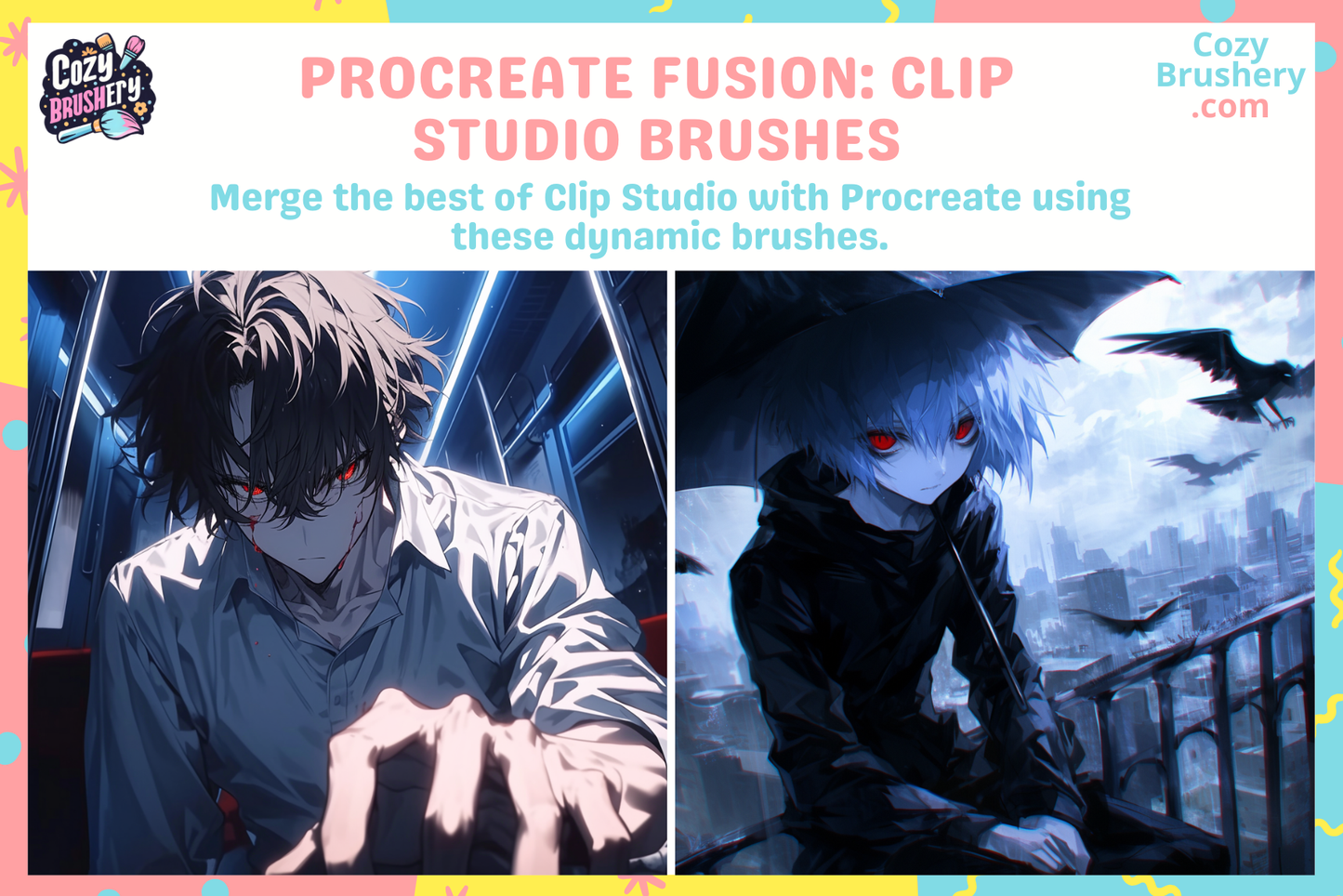 Procreate Brushes: Clip Studio Style Pack, 40 Brushes for Sketching, Lineart, and Painting, Perfect for Anime and Illustrations