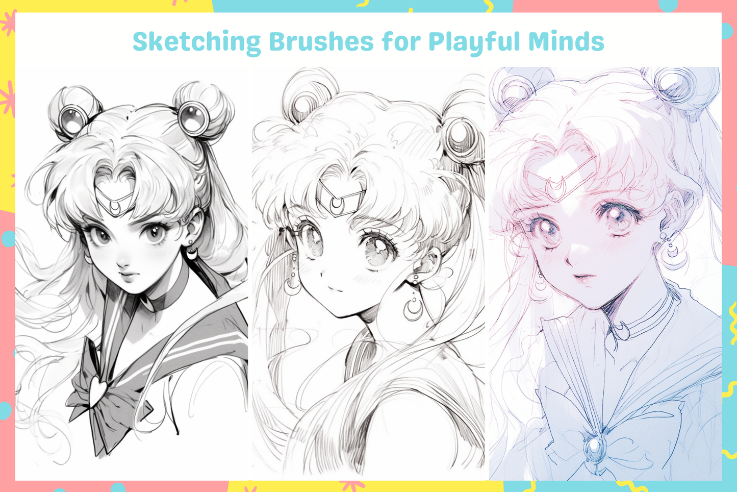 Cosy Sketch Master, ultimatives Anime- und Manga-Skizzen-Procreate-Pinselset – 18 verschiedene Pinsel für Comics und Kritzeleien