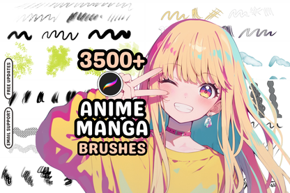 Ultimatives Anime- und Manga-Paket · Über 3500 Procreate-Pinsel