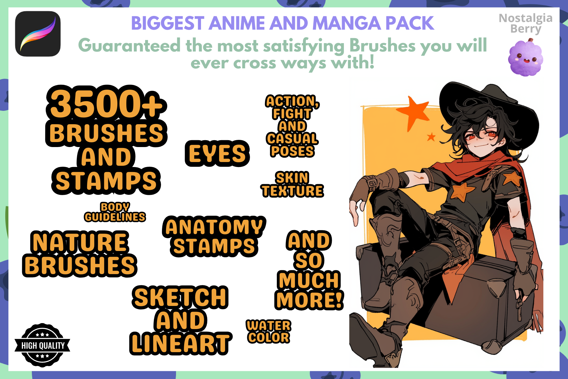 Ultimate Anime and Manga Brush Bundle 3500 Procreate Brushes - Cozy Brushery