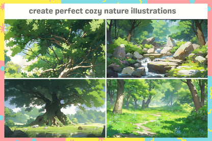 Procreate Brushes and Stamps: Verdant Paradise, 240+ Lush Grass and Vegetation Brushes for Dynamic Nature Art, Ghibli and Makoto Shinkai