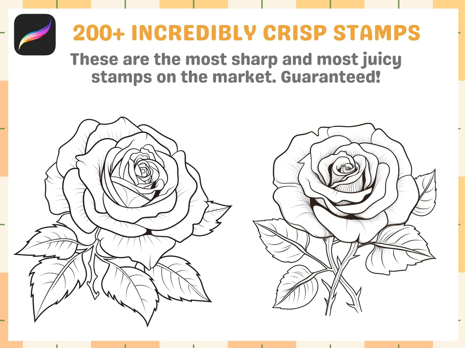 200+ Procreate Rose Stamps, Romantic Rose Brushes for Exquisite Digital Art, Instant Download - Cozy Brushery